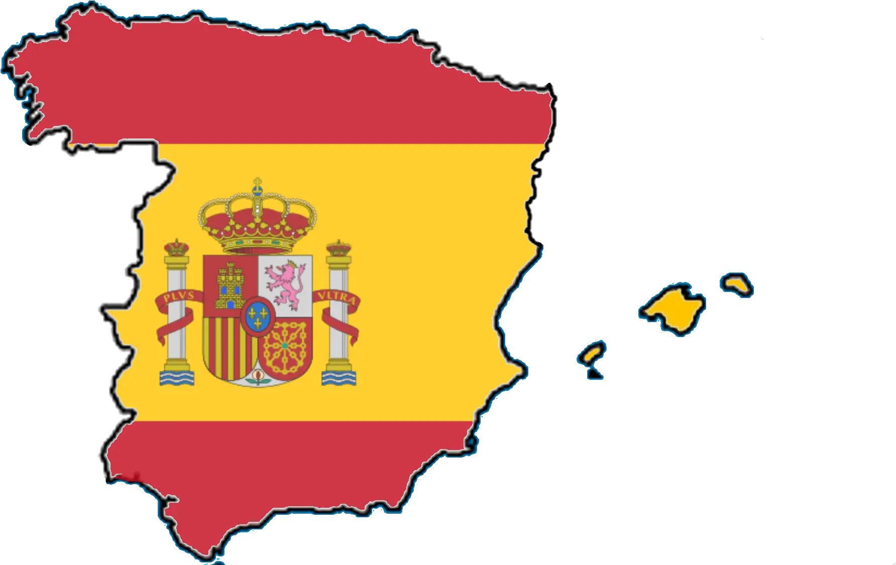 Without Spanish Flag In The Shape Of Spain Png Spain Flag Png