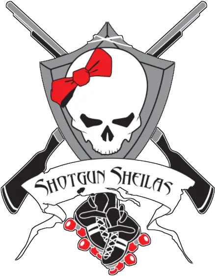 Shotgun Sheilas U2013 Fountain City Roller Derby Skull Png Shotgun Transparent