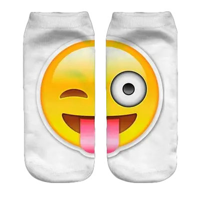 3d Emoji Printed Socks Out And Meias Emoji Png Tongue Out Emoji Png