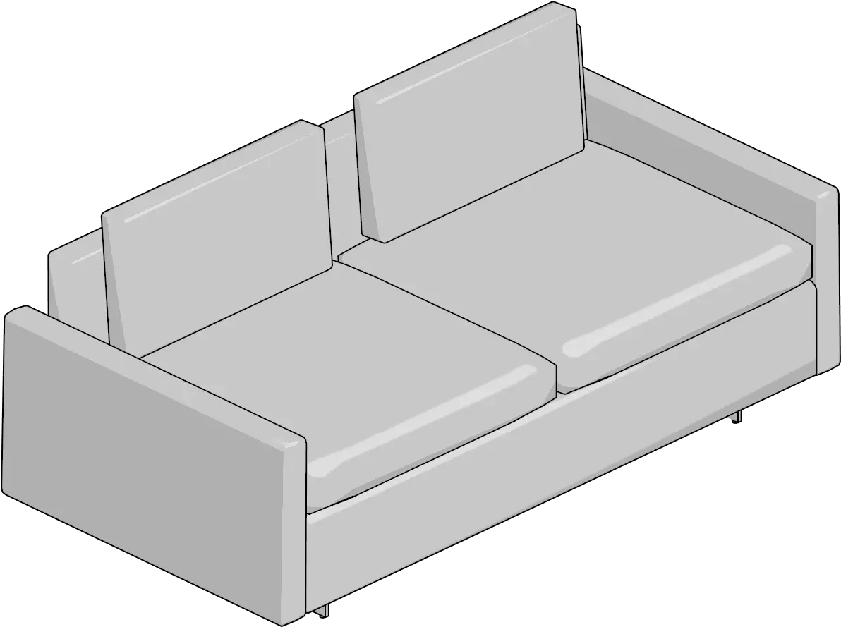 Auto Cad 3d Furniture Model Downloads Steelcase Loveseat Png Sofa Transparent