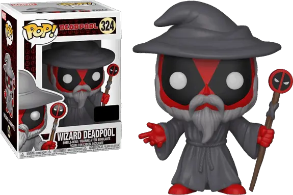 Marvel Deadpool Playtime Wizard Pop Vinyl Figure Deadpool Wizard Funko Pop Png Wizard Beard Png