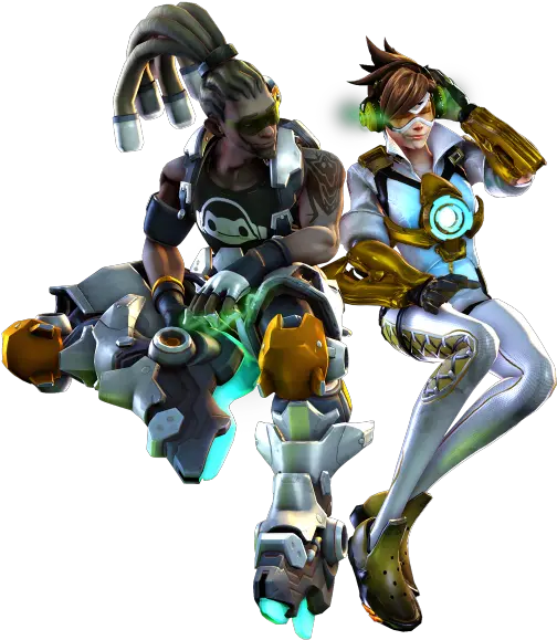 Overwatch Tracer Mercy Sombra Figurine Cartoon Png Overwatch Tracer Png