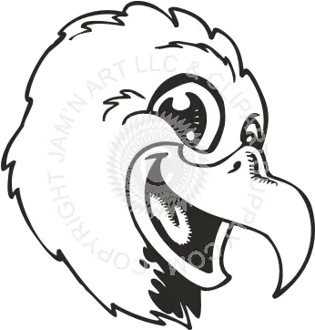 Friendly Eagle Head With Smile Illustration Png Eagle Head Logo