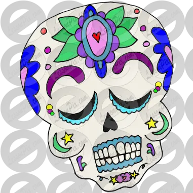 Sleepy Calavera Picture For Classroom Therapy Use Great Skull Png Calavera Png