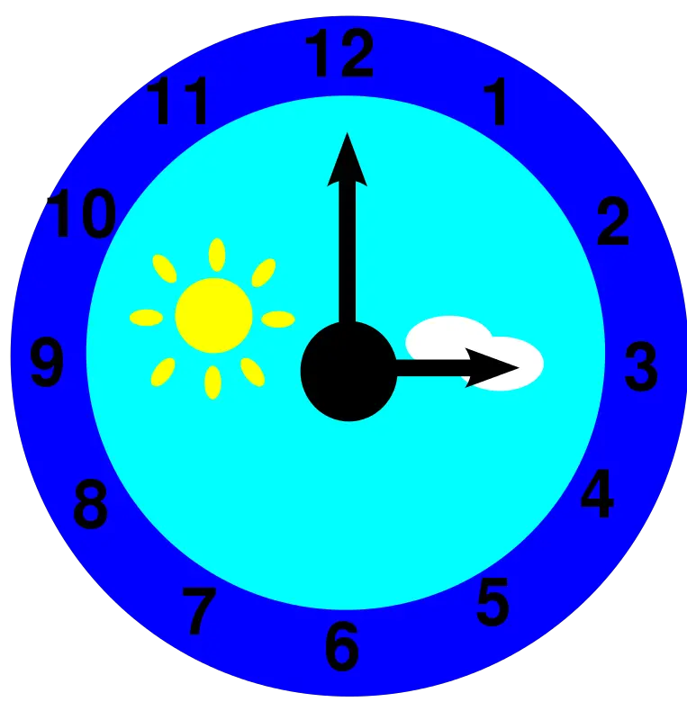 Clipart Jam Dinding Png Cartoon Image Of 3 O Clock Jam Png