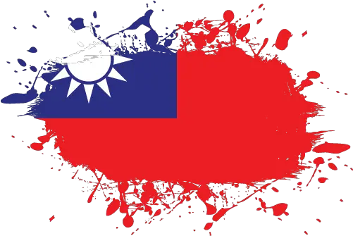 Vector Country Flag Of Taiwan Ink Splat Vector World Flags Sun Mausoleum Png Taiwan Png