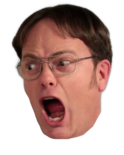 Office Theoffice Dwight Schrute Sticker Michael The Office Shout Png Dwight Schrute Transparent