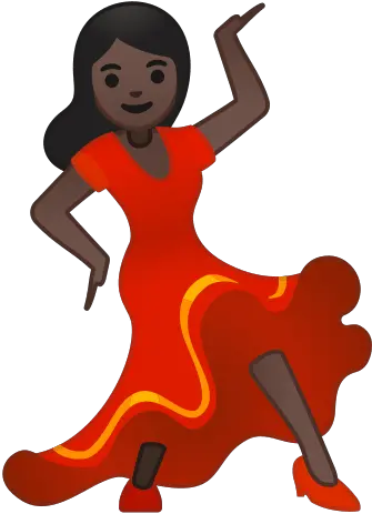 Woman Dancing Emoji With Dark Skin Tone Black Dancing Lady Emoji Png Dancing Emoji Png