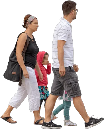 Family Walking Summer Or Spring Weather Summer People Walking Png Family Walking Png