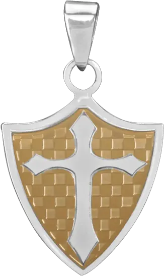Golden Shield Cross Pendant Gold Full Size Png Download Pendant Gold Shield Png