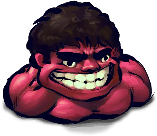 Red Hulk Grin Icon Png Clipart Image Red Hulk Happy Hulk Icon Pack