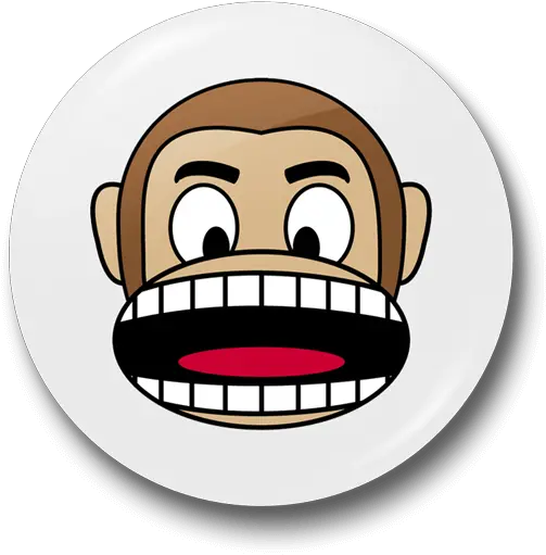 Monkey Angry Badge Just Stickers Angry Monkey Cartoon Face Png Angry Eyebrows Png
