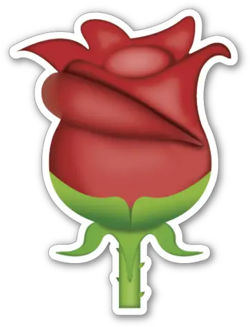 This Sticker Is The Large 2 Inch Rose Emoji Sticker Png Rose Emoji Png