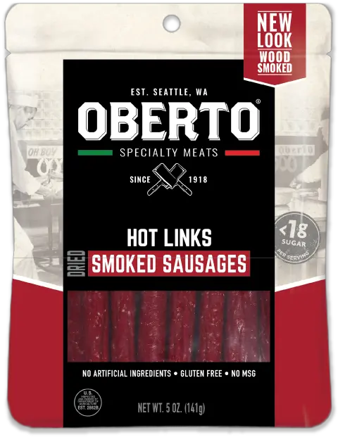 New Smoked Sausage U2014 Oberto Oberto Original Beef Jerky Png Smoke Texture Png