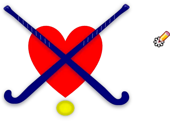 Hockey Sticks Blue With Heart Clip Art Vector Field Hockey Sticks Transparent Png Hockey Sticks Png