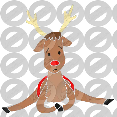 Sad Reindeer Stencil For Classroom Therapy Use Great Sad Illustration Png Reindeer Clipart Png