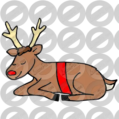 Tired Reindeer Picture For Classroom Therapy Use Great Clip Art Png Reindeer Clipart Png