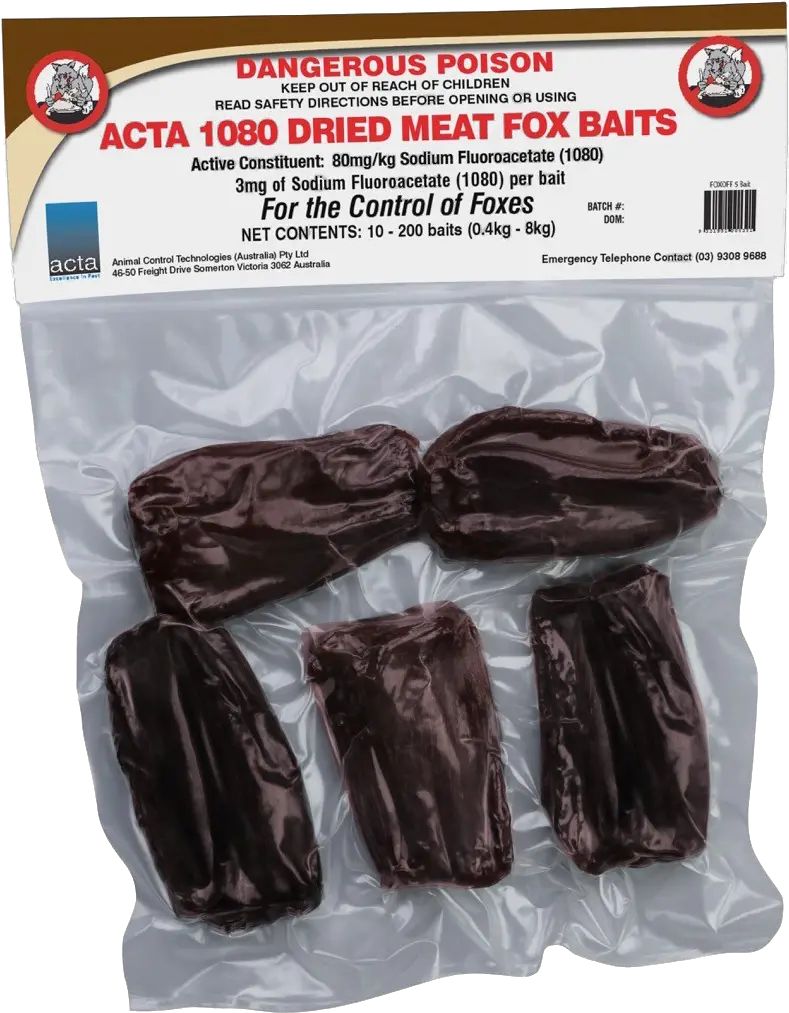 Fox 1080 3mg Dried Meat Baits U2014 Animal Control Technologies 1080 Fox Bait Png Clear Png