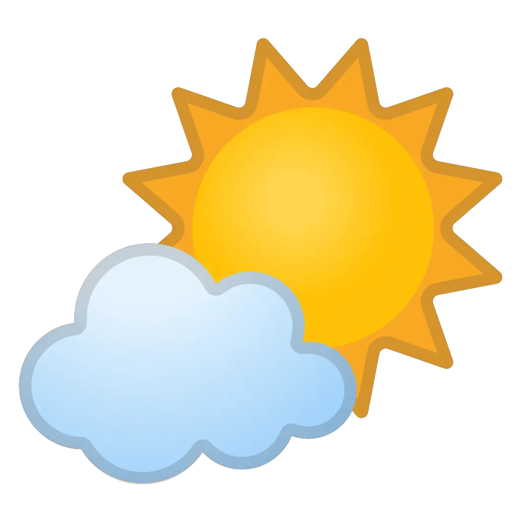 Sol Detrás De Una Nube Pequeña Emoji Sun And Cloud Png Nube Png
