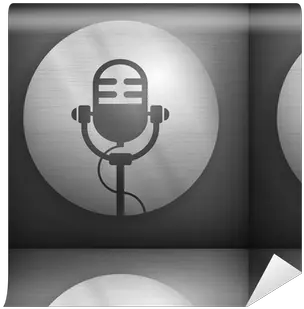 Retro Microphone Icon In Gray And Black Color Vector Illustration Png Microphone Icon Vector