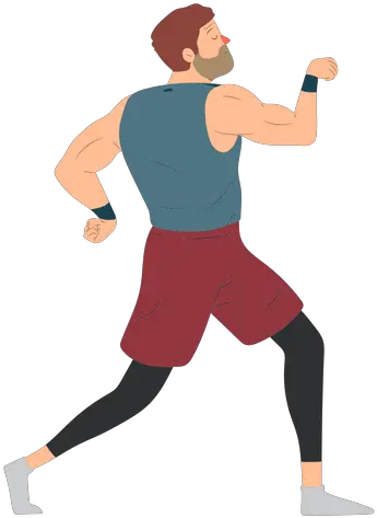 Sportsman Beard Muscle Shorts Flat Transparent Png U0026 Svg Imagen De Deportista Png Muscle Vector Icon