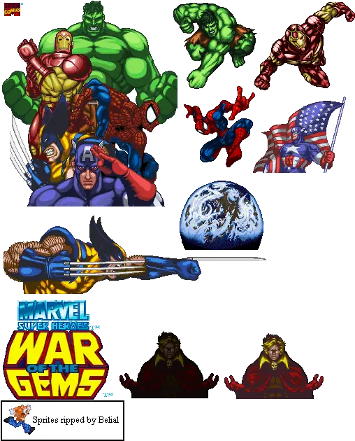 War Of The Marvel Super Heroes War Of The Gems Sprites Png Gems Of War Icon Guide