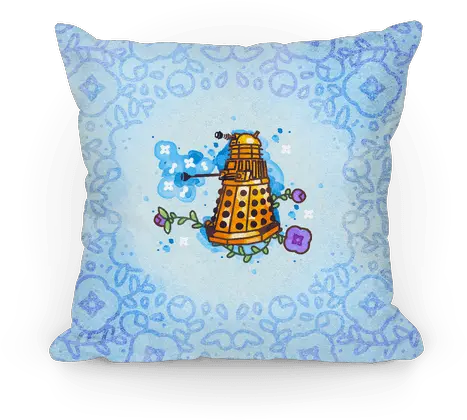 Watercolor Doctor Who Icon Dalek Pillow Pillows Lookhuman Decorative Png Pillow Icon