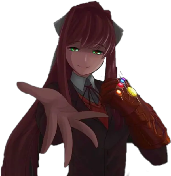 What Will Monika From Doki Literature Club Most Likely Doki Doki Literature Club Memes Monika Png Thanos Gauntlet Png