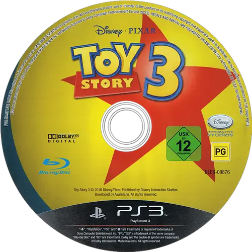 Bles00876 Toy Story 3 Playstation 3 Disc Png Toy Story 3 Logo