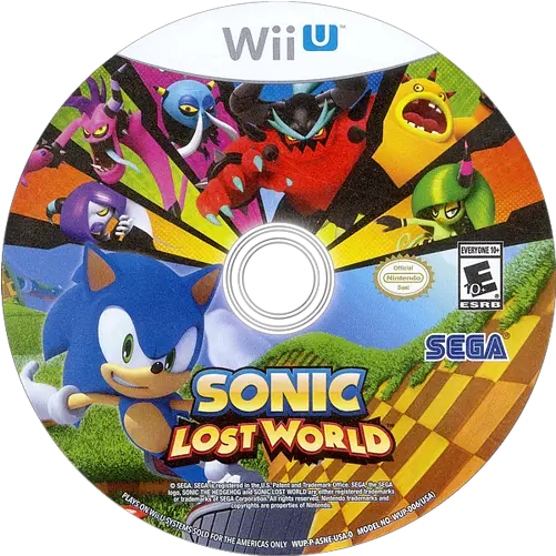 Asne8p Sonic Lost World Wii U Disc Png Sonic Lost World Logo
