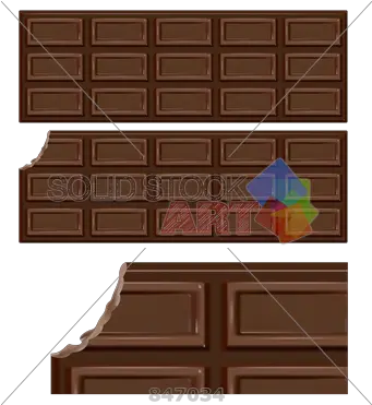 Stock Illustration Of Set Three Chocolate Bar Whole And Bitten Vector Chocolate Bar Png Chocolate Transparent Background