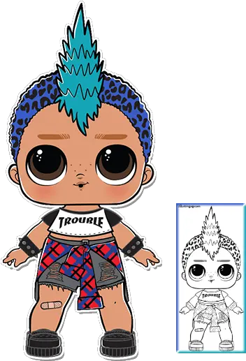 Pin Punk Boi Lol Doll Coloring Pages Png Lol Surprise Dolls Png