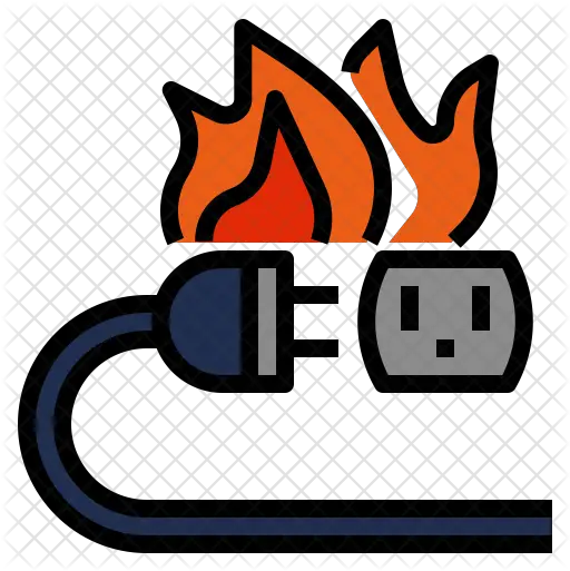 Short Circuit Icon Of Colored Outline Fire Accident Icon Png Circuit Png