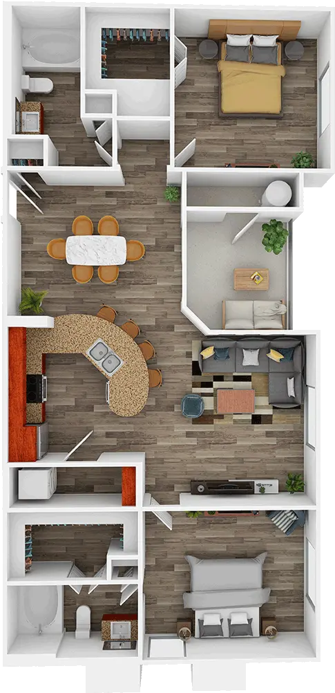 Aquatera San Diego 2 Bedroom Apartment Serenity Vertical Png Fridge Icon 2d Home Design