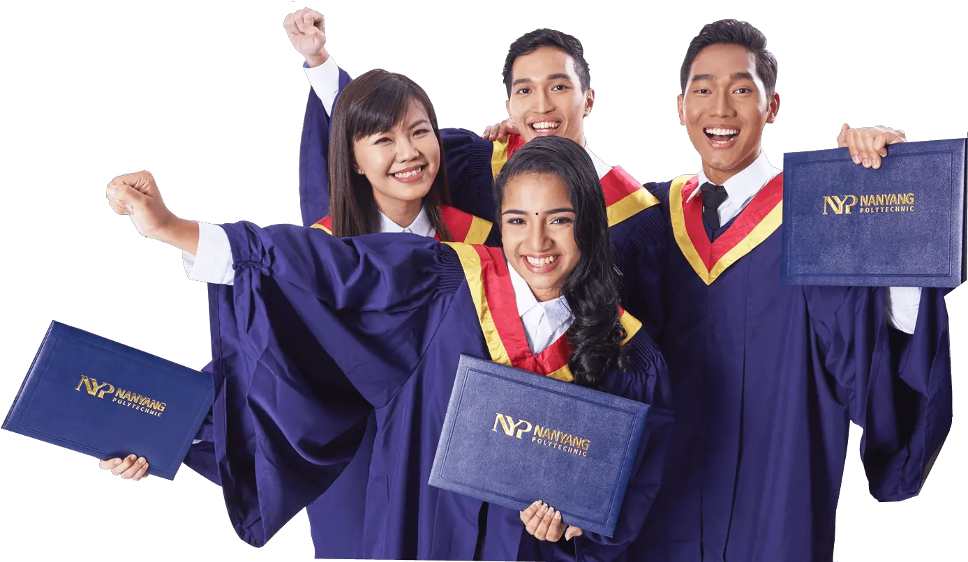 Student Login Nanyang Poly Graduation Gown Png Cap And Gown Icon