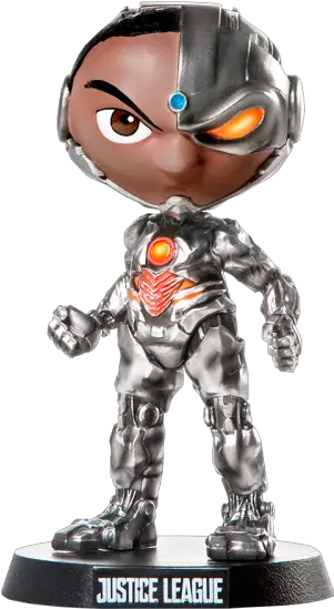 Dc Comics Cyborg Mini Co Collectible Minico Heroes Cyborg Iron Studios Png Cyborg Transparent