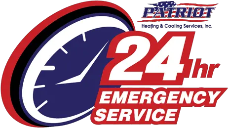 Patriot Heating Cooling Services 24 Hours Services Logo Png Emergency Service Icon