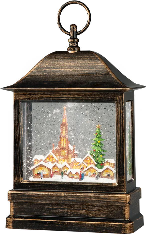 Käthe Wohlfahrt Online Shop Led Snow Lantern Church And Christmas Market Christmas Tree Png Snowing Transparent