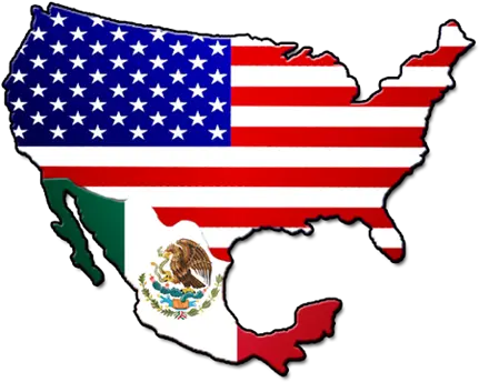 United Mexican States Estados American Flag Drawings Easy Mexico And Usa Png Mexico Flag Png