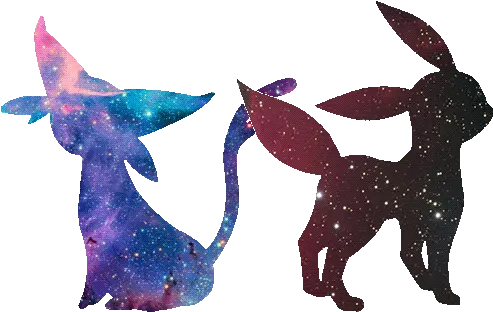 Space Nebula Eevee Espeon Umbreon Pokemon Espeon Y Umbreon Png Pikachu Gif Transparent