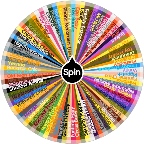 Fnaf Characters Update Spin The Wheel App Horizontal Png Fnaf Transparent