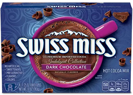 Dark Chocolate Sensation Swiss Miss Swiss Miss Hot Cocoa Dark Png Hot Chocolate Transparent