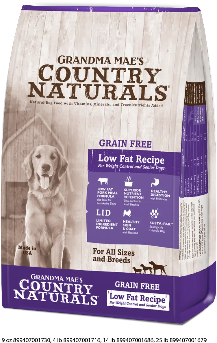 Grandma Maeu0027s Country Naturals Grain Free Low Fat Dry Food For Dogs Grandma Country Naturals Dog Food Png Dogs Transparent