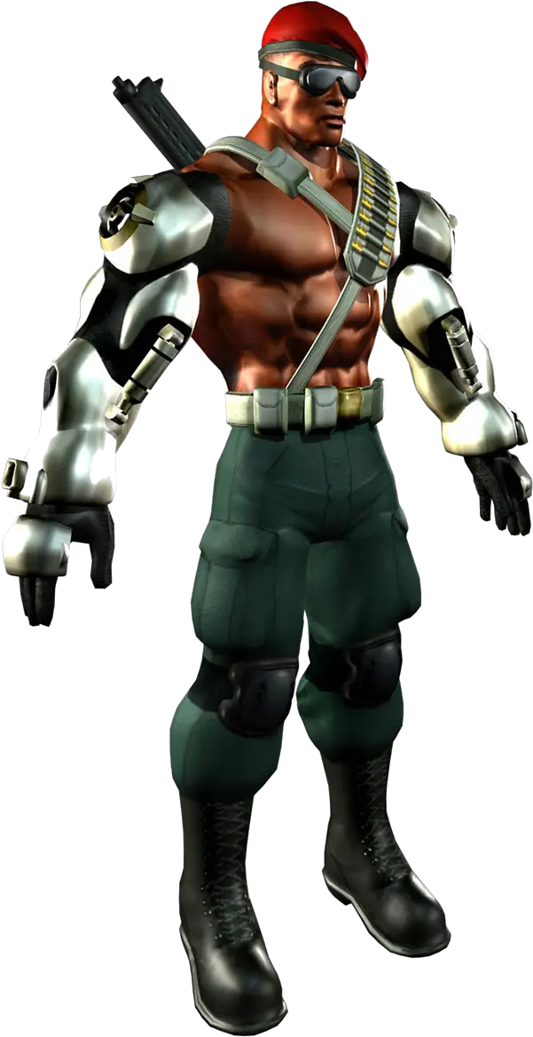 Download Hd Goro Jax Mortal Kombat 5 Transparent Png Half Human Half Cyborg Nia Jax Png