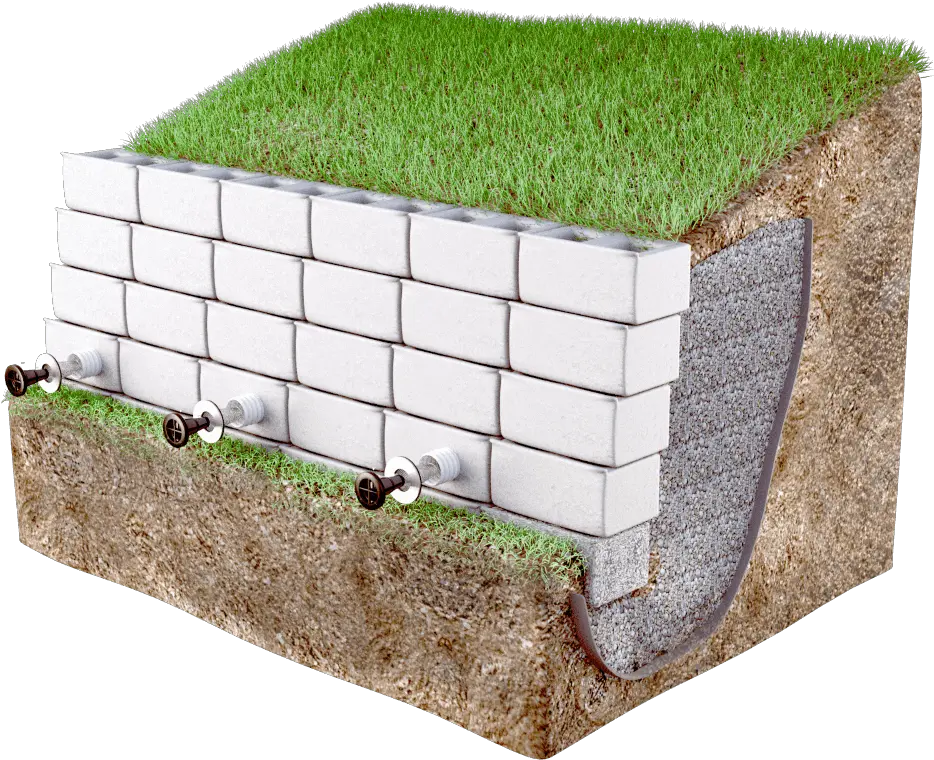 Download Hd Maintainable Weep Hole Filter In Mse Retaining Retaining Wall Drainage Systems Png Hole In Wall Png