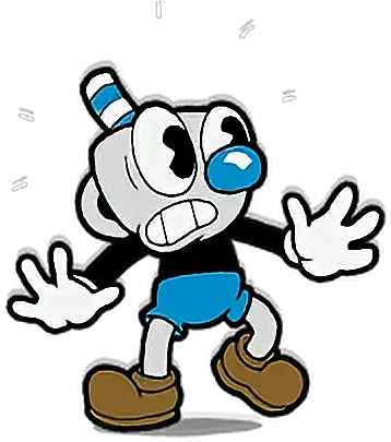 Mugman Cuphead Sticker Cuphead And Mugman Scared Png Cuphead Png