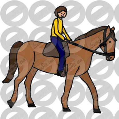 Horseback Riding Picture For Classroom Therapy Use Great Bridle Png Horse Rider Icon