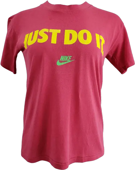 80u0027s Pink Just Do It T Shirt By Nike Active Shirt Png Just Do It Transparent