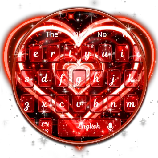 Amazoncom Live Neon Red Heart Keyboard Theme Appstore For Heart Png Neon Heart Png