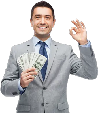 Receive An Instant Cash Offer Man With Cash Png Hand With Money Png